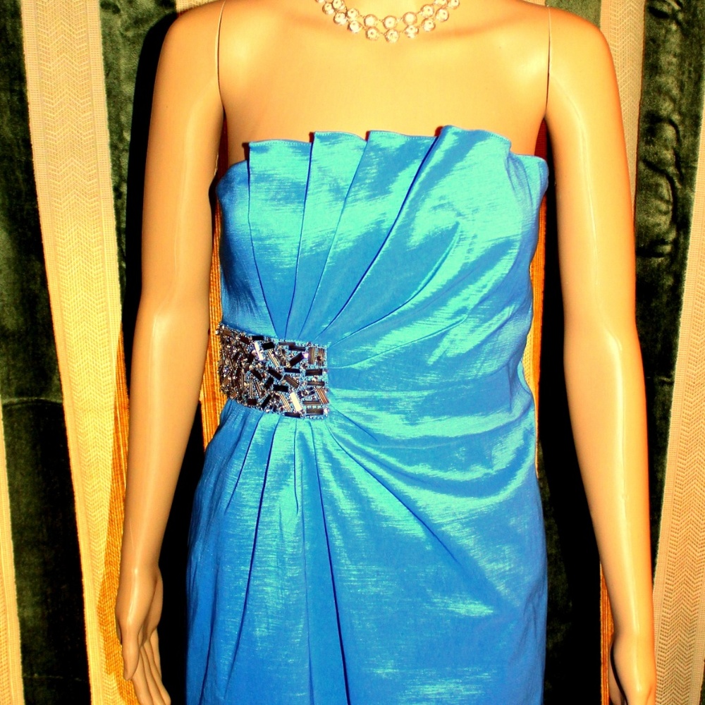 DECODE 1.8 Blue Strapless Cocktail Dress-Size 10